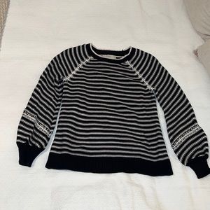 Loft black and white sweater